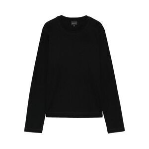 HERSKIND Women's Essential Long Sleeve Crew Neck Knit Top Women BLACK Sweaters &